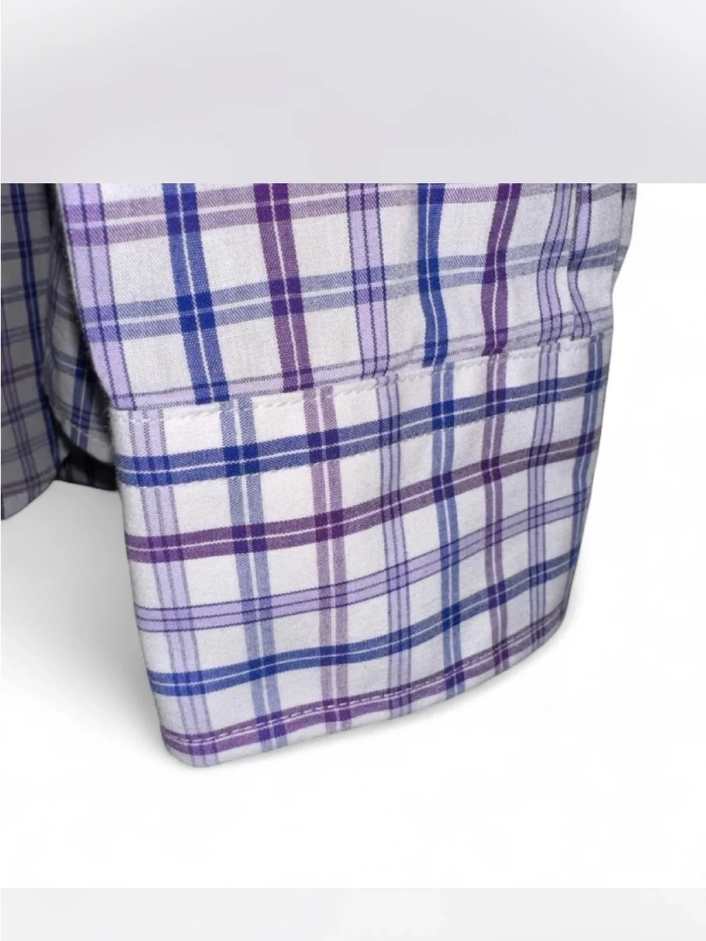 Lauren by Ralp Lauren! Boys’ Size 12 Blue and White Plaid Button-Down Shirt